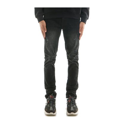 KDNK Rip & Repair Jean — Black, view 3