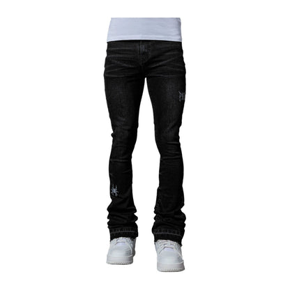 PAIN Stacked Denim — Washed Black, view 3